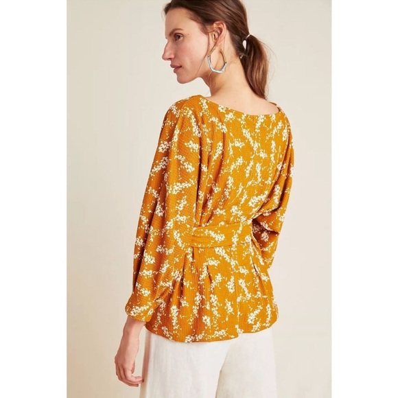 Anthropologie Amber Dolman Sleeve Blouse with Tie Waist - Picture 2 of 12